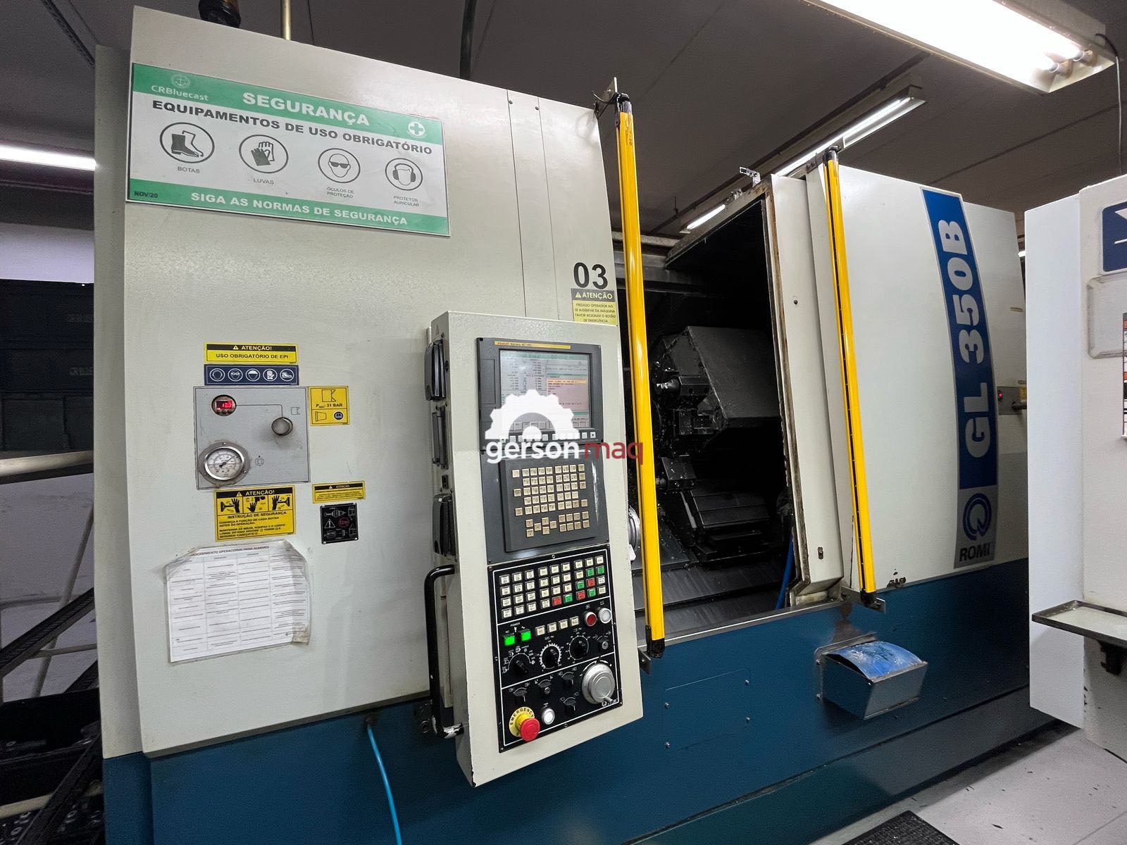 CENTRO DE TORNEAMENTO ROMI GL350B - SUB SPINDLE - ACIONADA - ANO 2013